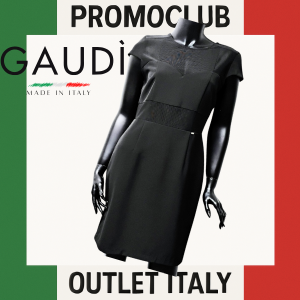 Рокля Gaudì ,черна, 89% полиестер, 11% еластан, размер 44,Италия